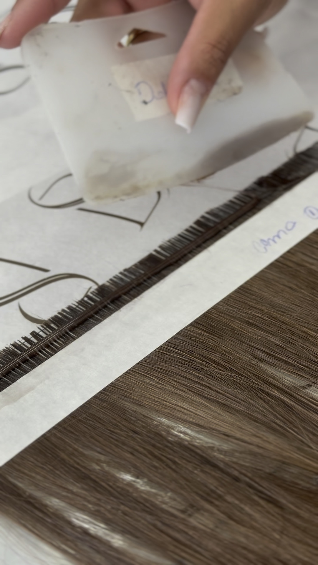 Produção de cabelo na fábrica da SB
